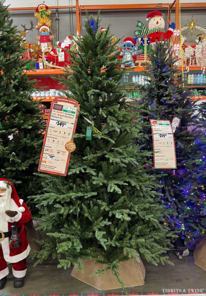 grand duchess christmas tree with no lights in home depot